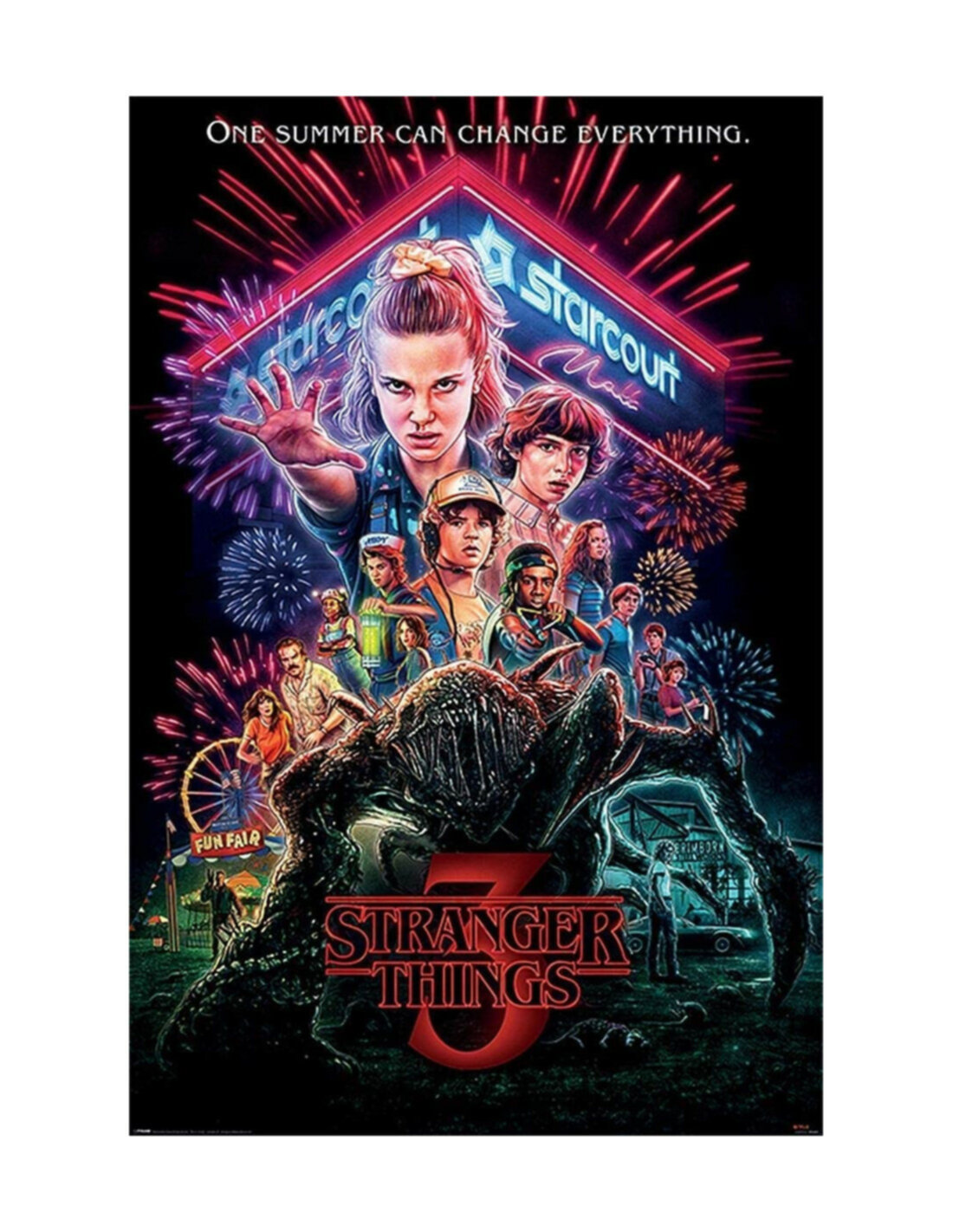 Stranger Things Pyramid Summer Of 85 3D Lenticular Poster 25x20 Cm