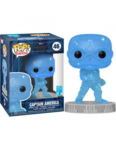 Marvel: Funko Pop! Art Series - Infinity Saga - Captain America (Blue) (Vinyl Figure 46)