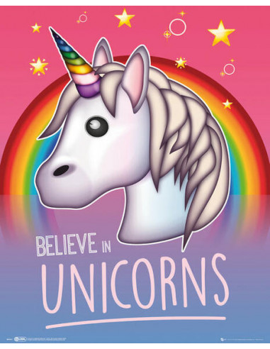 Emoji: Believe In Unicorns (Poster Mini 40x50 Cm)