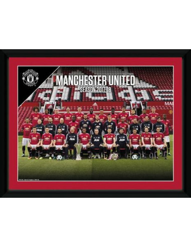 Manchester United: Team Photo 17/18 (Stampa In Cornice 20x15 Cm)