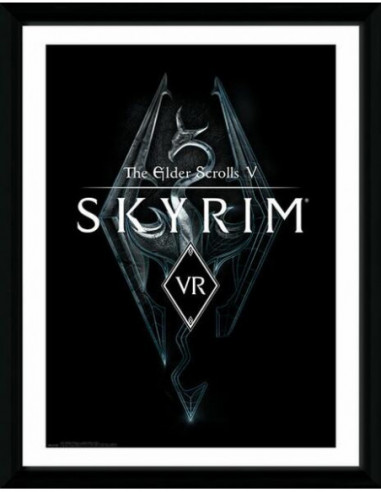 Skyrim: Vr Game Cover (Stampa In Cornice 30x40)