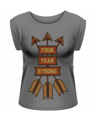 Four Year Strong: Arrows Rolled Sleeve (T-Shirt Donna Tg. L)