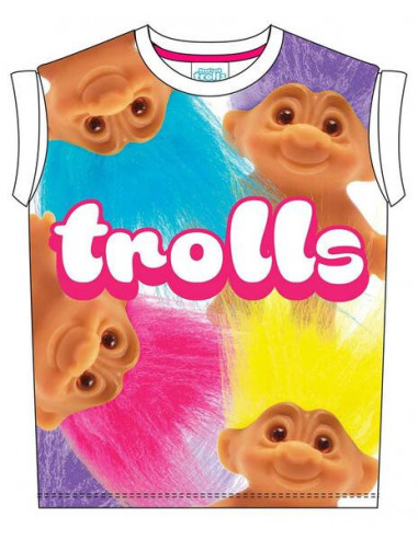 Trolls: Big Print Sublimation (T-Shirt Donna Tg. S)