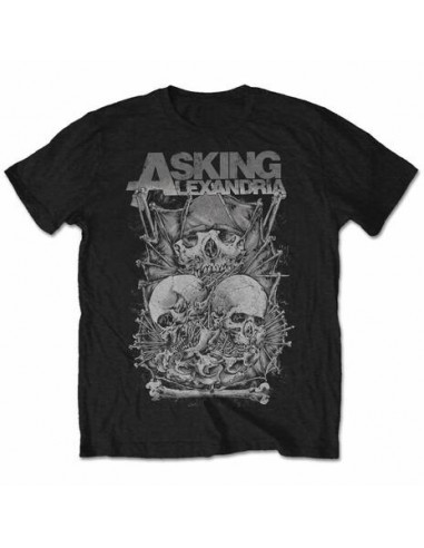 Asking Alexandria: Skull Stack (T-Shirt Unisex Tg. 2XL)