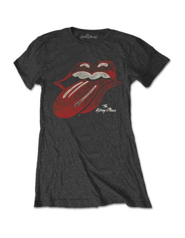 Rolling Stones (The): Vintage Tongue Logo (T-Shirt Donna Tg. L)