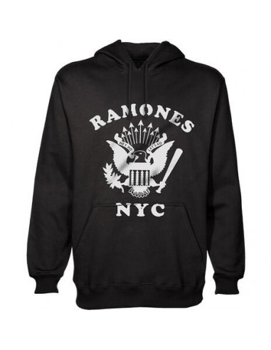 Ramones: Retro Eagle New York City (Felpa Con Cappuccio Unisex Tg. S)