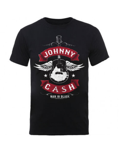 Johnny Cash: Winged Guitar (T-Shirt Unisex Tg. S)