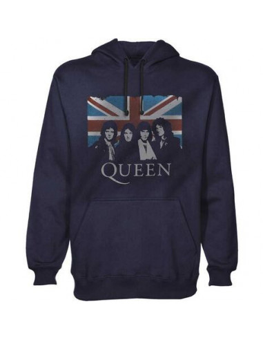 Queen: Union Jack (Felpa Con Cappuccio Unisex Tg. 3XL)