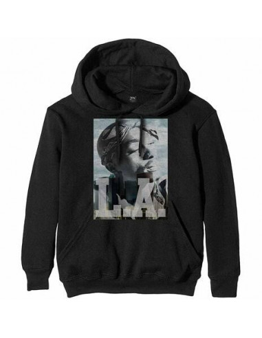 Tupac: La Skyline (Felpa Con Cappuccio Unisex Tg. L)