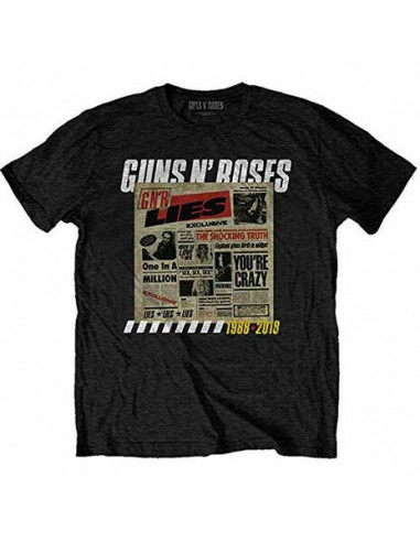 Guns N' Roses: Lies Track List (Back Print) (T-Shirt Unisex Tg. 2XL)