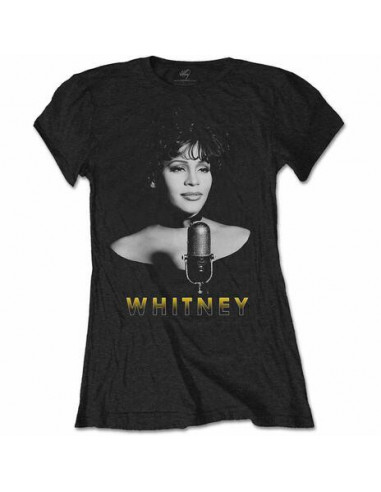 Whitney Houston: Black & White Photo (T-Shirt Donna Tg. 2XL)