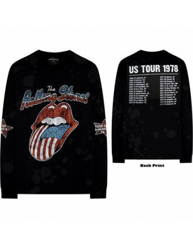 Rolling Stones (The): Us Tour '78 (Back & Arm Print) (Maglia Manica Lunga Unisex Tg. M)