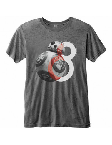 Star Wars: Fashion Episode VIII Bb-8 Big Eight (Burn Out) (T-Shirt Unisex Tg. S)