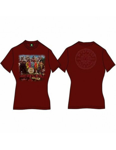 Beatles (The): Sgt Pepper (Back Print) (T-Shirt Donna Tg. 2XL)