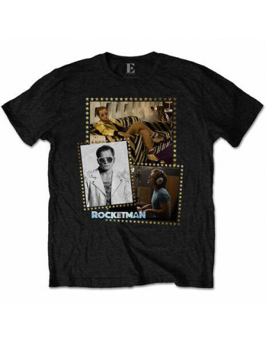 Elton John: Rocketman Montage (T-Shirt Unisex Tg. M)