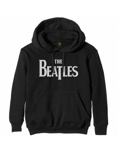 Beatles (The): Drop T Logo (Felpa Con Cappuccio Unisex Tg. 2XL)