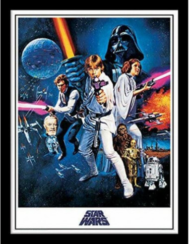 Star Wars: A New Hope One Sheet (Stampa In Cornice Plexiglass 30X40 Cm)