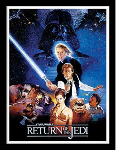 Star Wars: Return Of The Jedi One Sheet (Stampa In Cornice Plexiglass 30X40 Cm)