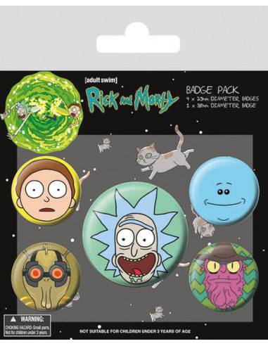 Rick And Morty: Heads (Pin Badge Pack)