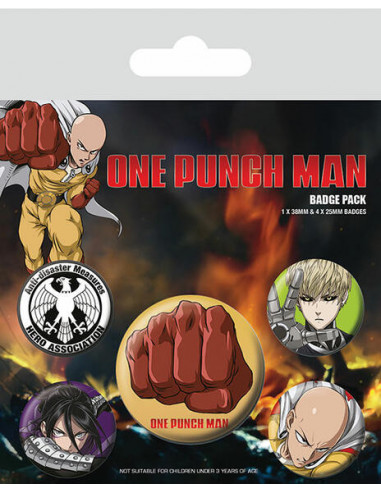 One Punch Man: Destructive (Pin Badge Pack)