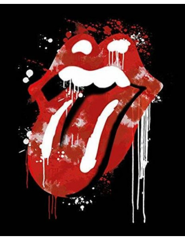 Rolling Stones (The): Graffiti Lips (Stampa Su Tela 40X50 Cm)