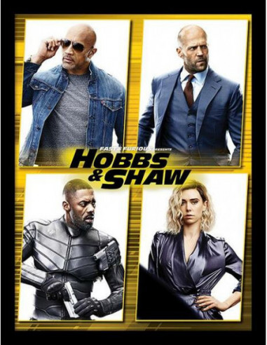 Fast & Furious: Presents Hobbs & Shaw Cast (Stampa In Cornice Plexiglass 30X40 Cm)