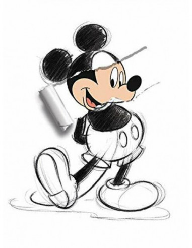 Disney: Mickey Mouse - Torn Sketch (Stampa Su Tela 60x80 Cm)