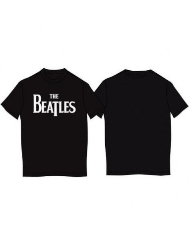 Beatles (The): Drop T Logo Black (T-Shirt Unisex Tg. 2XL)