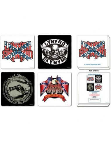 Lynyrd Skynyrd: Mixed Designs (Set 4 Sottobicchieri)