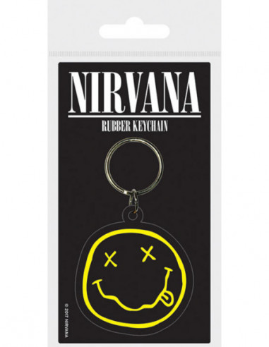 Nirvana: Smiley Rubber Keychain (Portachiavi Gomma)