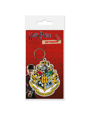 Harry Potter: Hogwarts Crest Rubber Keychain (Portachiavi)