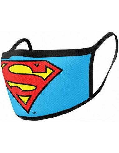 Dc Comics: Superman - Logo Face Covers 2x (Mascherina Protettiva)