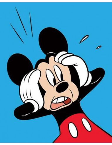 Disney: Mickey Mouse - Shocked (Stampa Su Tela 40X50 Cm)