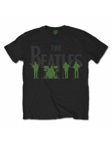 Beatles (The): Saville Row Line Up With Green Silhouettes (T-Shirt Unisex Tg. L)