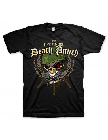 Five Finger Death Punch: War Head With Back Printing (T-Shirt Unisex Tg. S)