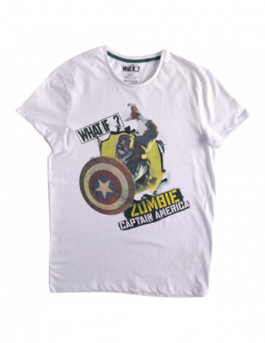 Marvel: What If...? - Zombie Captain America White (T-Shirt Unisex Tg. M)