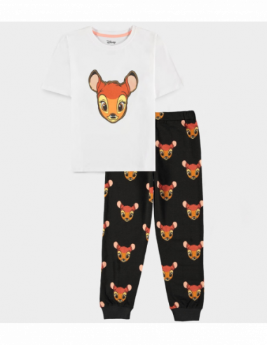 Disney: Bambi - Girls Short Sleeved Pyjama Set Long Pants Black (Pigiama Bambino Tg. 122/128)