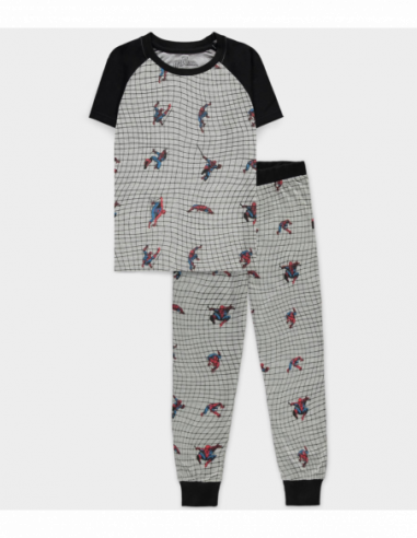 Marvel: Spider-Man - Short Sleeved Pyjama Set Long Pants Grey (Pigiama Bambino Tg. 122/128)