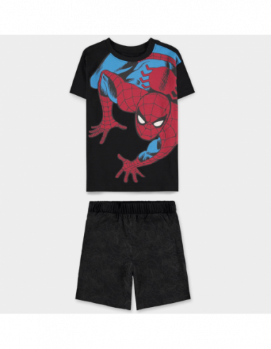 Marvel: Spider-Man - Shortama Black (Pigiama Bambino Tg. 122/128)