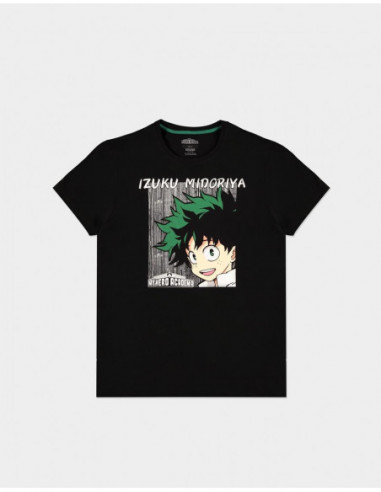 My Hero Academia: Izuku Midoriya Face White (T-Shirt Unisex Tg. XL)