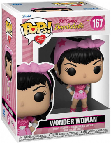 Dc Comics: Funko Pop! - With Purpose - Breast Cancer Awareness - Bombshell Wonder Woman (Vinyl Figure 167)