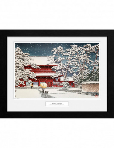 Kawase: Zojo Temple In The Snow (Stampa In Cornice 30x40Cm)