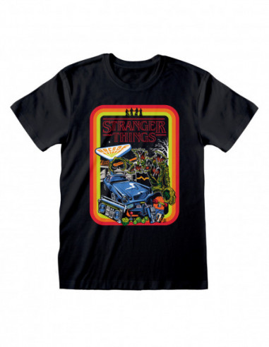 Stranger Things: Retro Border Black  (T-Shirt Unisex Tg. 2Xl)