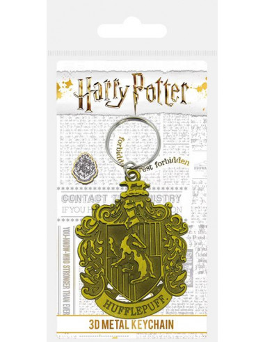 Harry Potter: Hufflepuff Crest Metal Keychain (Portachiavi)