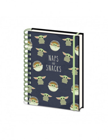 Star Wars: The Mandalorian - Snacks And Naps A5 Wiro Notebook (Quaderno)