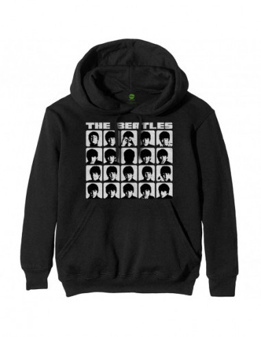 Beatles (The): Hard Days Night Faces Mono (Felpa Con Cappuccio Unisex Tg. L)