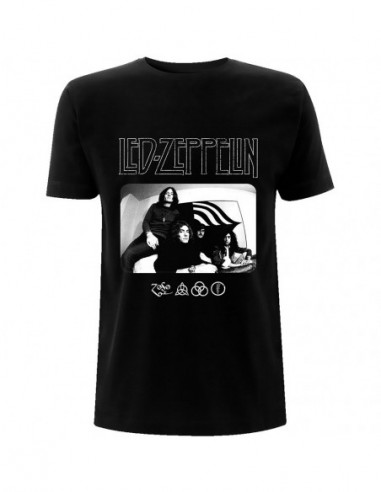 Led Zeppelin: Icon Logo Photo (T-Shirt Unisex Tg. S)