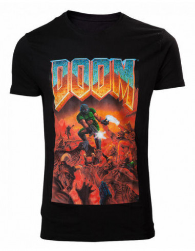 Doom: Classic Boxart Crewneck Black (T-Shirt Unisex Tg. S)