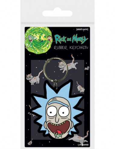 Rick And Morty: Rick Crazy Smile Rubber Keychain (Portachiavi Gomma)