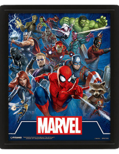 Marvel: Pyramid - Cinematic Icons (3D Lenticular Poster 25x20 Cm)